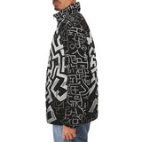 Down-Padded Puffer Jacket Mystical Maze Artwork