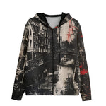 Men's Zip Up Hoodie Street Brush Strokes Painting