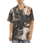 Hawaiian Shirt Street Brush Strokes Painting