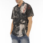 Men's Polo Shirt Street Brush Strokes Painting