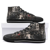 High-Top Canvas Shoes Street Brush Strokes Painting