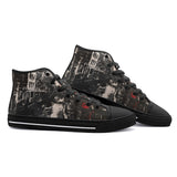 High-Top Canvas Shoes Street Brush Strokes Painting