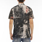 Men's Polo Shirt Street Brush Strokes Painting