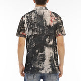Men's Polo Shirt Street Brush Strokes Painting