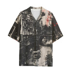 Hawaiian Shirt Street Brush Strokes Painting