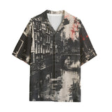 Hawaiian Shirt Street Brush Strokes Painting