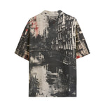 Hawaiian Shirt Street Brush Strokes Painting