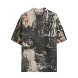 Hawaiian Shirt Street Brush Strokes Painting