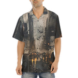 Hawaiian Shirt Chaotic Urban Landscape Painting
