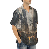 Hawaiian Shirt Chaotic Urban Landscape Painting
