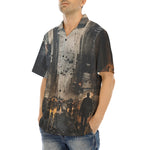 Hawaiian Shirt Chaotic Urban Landscape Painting