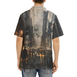 Hawaiian Shirt Chaotic Urban Landscape Painting