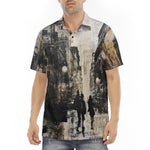 Men's Polo Shirt Abstract Painting Urban Cityscape