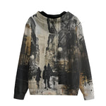 Men's Zip Up Hoodie Abstract Painting Urban Cityscape