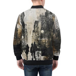 Bomber Jacket Abstract Painting Urban Cityscape