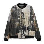 Bomber Jacket Abstract Painting Urban Cityscape