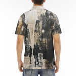 Men's Polo Shirt Abstract Painting Urban Cityscape