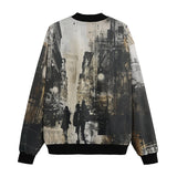 Bomber Jacket Abstract Painting Urban Cityscape