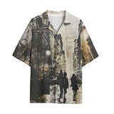 Hawaiian Shirt Abstract Painting Urban Cityscape