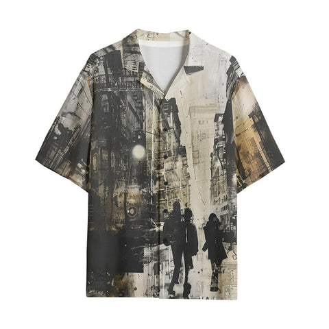 Hawaiian Shirt Abstract Painting Urban Cityscape