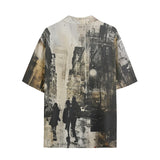 Hawaiian Shirt Abstract Painting Urban Cityscape