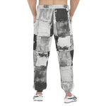 Men's Sweatpants Black And White Squares Art