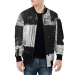 Bomber Jacket Black And White Modern Art Abstraction