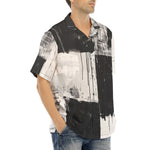 Hawaiian Shirt Black And White Modern Art Abstraction
