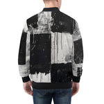 Bomber Jacket Black And White Modern Art Abstraction