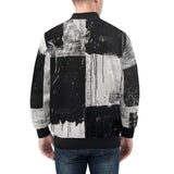 Bomber Jacket Black And White Modern Art Abstraction
