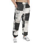 Men's Sweatpants Black And White Modern Art Abstraction