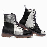 Leather Boots Black And White Modern Art Abstraction