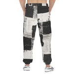 Men's Sweatpants Black And White Modern Art Abstraction
