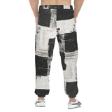 Men's Sweatpants Black And White Modern Art Abstraction