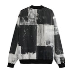Bomber Jacket Black And White Modern Art Abstraction