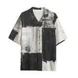 Hawaiian Shirt Black And White Modern Art Abstraction