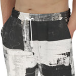 Men's Sweatpants Black And White Modern Art Abstraction