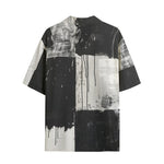 Hawaiian Shirt Black And White Modern Art Abstraction