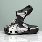 Classic Clogs Black And White Modern Art Abstraction