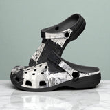 Classic Clogs Black And White Modern Art Abstraction