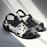Classic Clogs Black And White Modern Art Abstraction