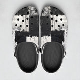 Classic Clogs Black And White Modern Art Abstraction