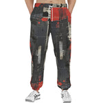Men's Sweatpants Modern Art Abstraction Black and Red