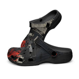 Classic Clogs Modern Art Abstraction Black and Red