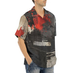 Hawaiian Shirt Modern Art Abstraction Black and Red