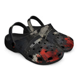 Classic Clogs Modern Art Abstraction Black and Red