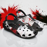 Classic Clogs Modern Art Abstraction Black White and Red