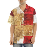 Hawaiian Shirt Modern Art Abstraction White Yellow and Red