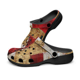 Classic Clogs Modern Art Abstraction White Yellow and Red