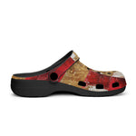 Classic Clogs Modern Art Abstraction White Yellow and Red